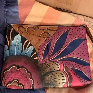 Anuschka clutch or make up bag